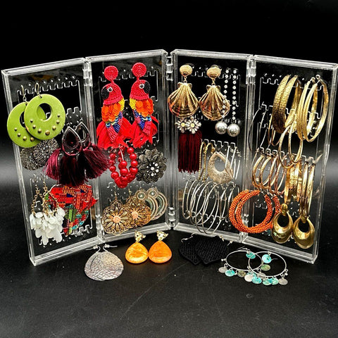 Statement Fashion Boho Style Hoops Tassels Beaded Earrings Jewelry Lot of 25+
