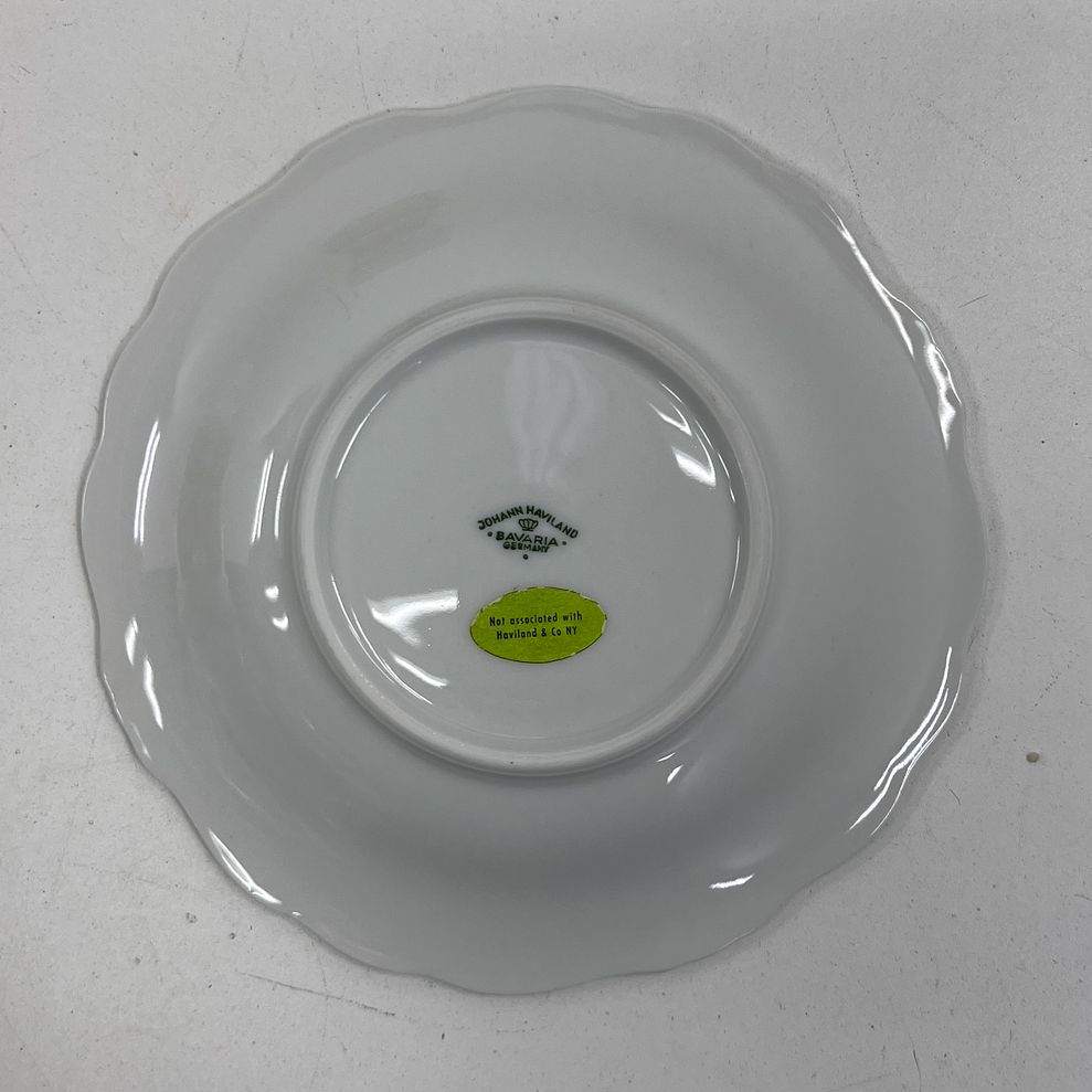 Vintage Lot 12 Johann Haviland Bavaria Platinum Baroque Dessert Berry Bowls