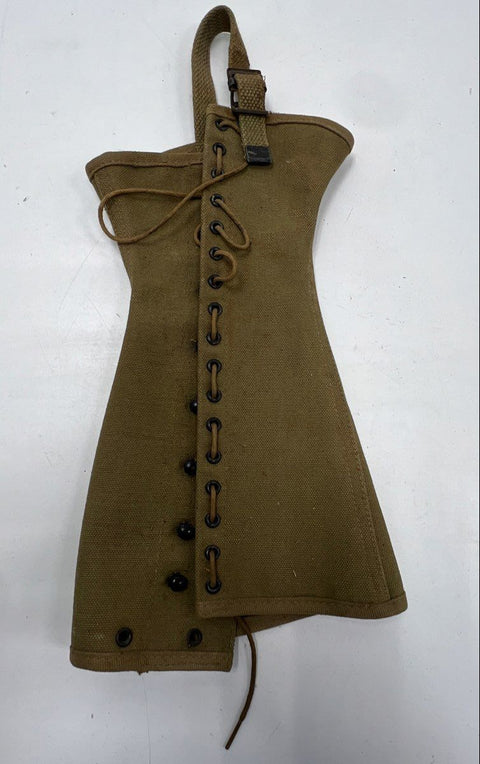 Vintage WWII US Army M1938 Canvas Leggings Gaiters Jeffersonville QM Sz 2R