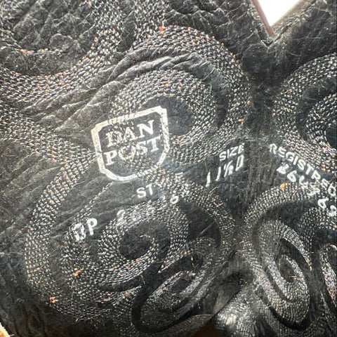 Dan Post DP2668 Brown Ostrich Leg Western Cowboy Boots Men's Size 11.5 D