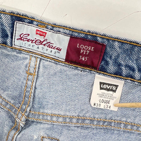 Levi's 545 Men's Loose Fit Light Wash Blue Jeans Size 38x34