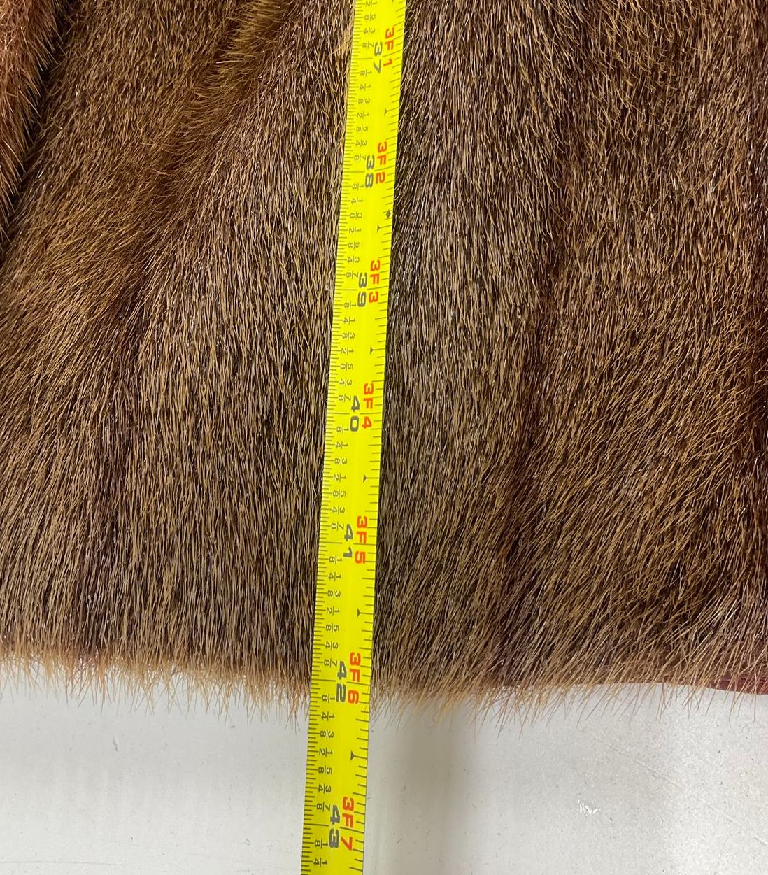 Vintage 1960s Albrecht Furs Brown Muskrat Mink Hooded Long Coat St Paul MN