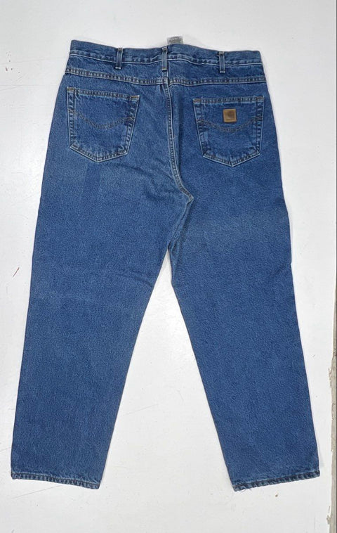 Carhartt Men's B172 Relaxed Fit Blue Denim Work Jeans Sz 38x30