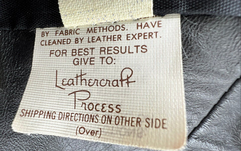 Vintage 80s Northside Fashions Women's Black Leather Reptile Trim Coat Sz L USA