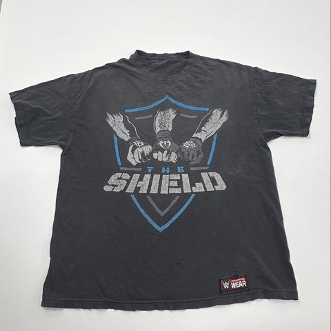 Vintage 2012 WWE The Shield Authentic Wear Distressed Faded T-Shirt