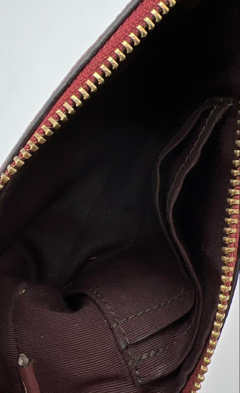 Coach Wristlet Cosmetic Bag Lot of 3 Metallic Pebbled Leather Signature Canvas
