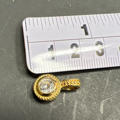 Michael Anthony 14K Yellow Gold Rhinestone Pendant 2g