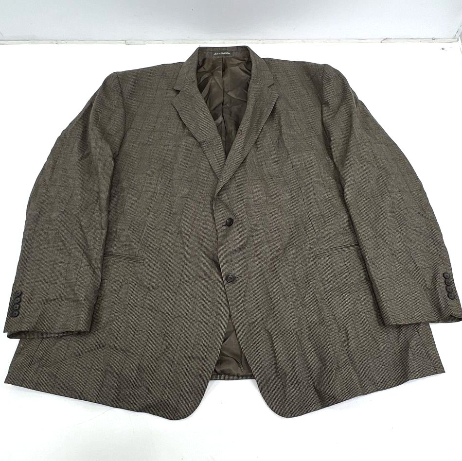 Oscar De La Renta Lot of 2 Gray Wool Cashmere Blazer Jacket Men's 60L