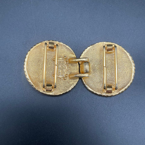 Vintage Douglas Paquette Women's Gold Tone Twisted Rope Belt Buckle 4 Inch