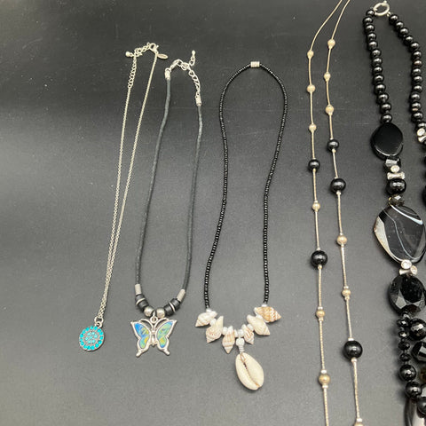 Vintage & Modern Fashion Jewelry Lot 11 Necklaces KC Royals Beaded Shells