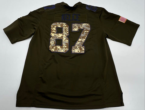 Nike Men's Kansas City Chiefs Travis Kelce Salute to Service Jersey Olive Sz L