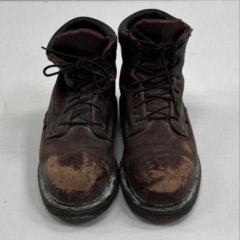 Red Wing 2406 SuperSole 6" Brown Leather Safety Toe Work Boots Size 10.5 E2