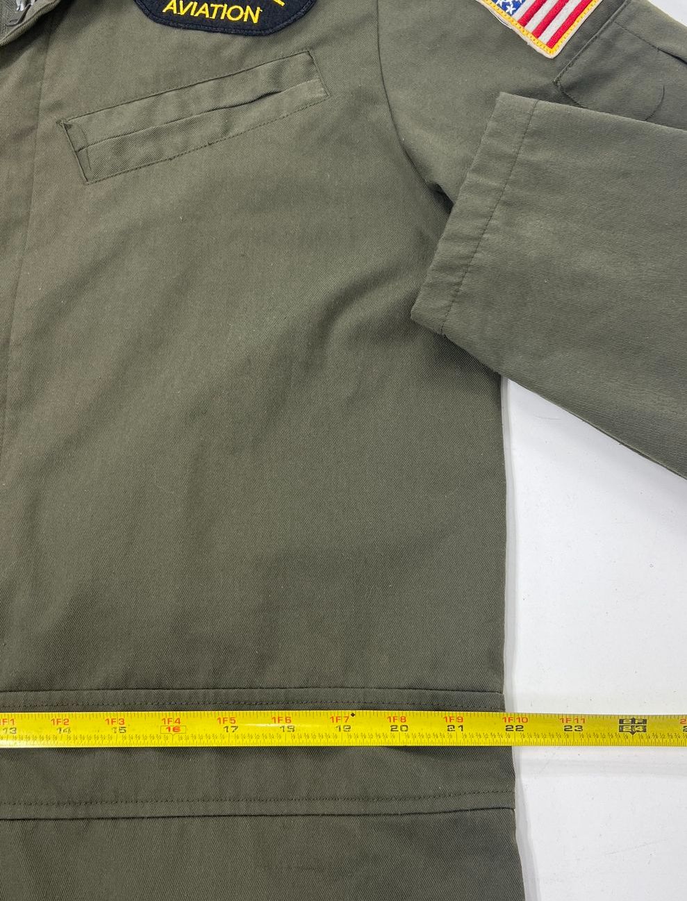 Spirit Green Top Gun Flight Suit Patches Costume Jumpsuit Men's L