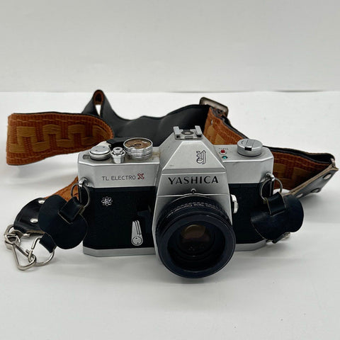Vintage Yashica TL Electro X 35mm SLR Film Camera Body With Teleconverter