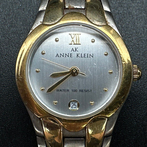 Anne Klein Vintage Ladies Watch Lot of 7 Gold Silver Tone Diamond Dial As-Is