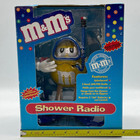 Vintage M&M's Yellow Scuba Shower Radio AM/FM RadioShack Exclusive NIB