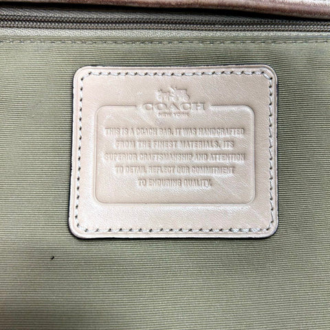 Coach Brown Signature Coated Canvas Taylor Tote Bag F26186 Gold Hardware