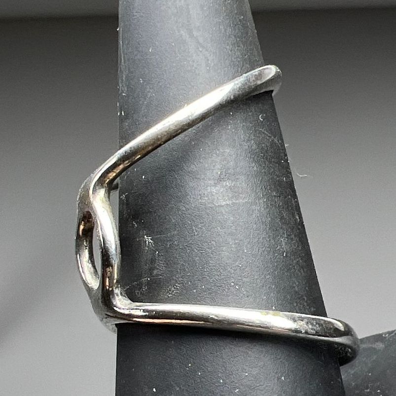 Unique Sterling Silver Double Ring