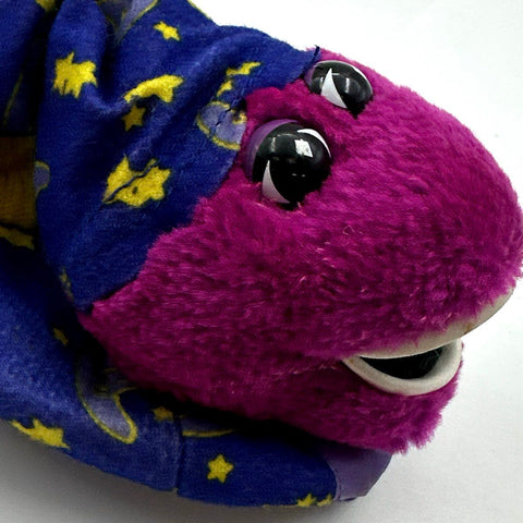 Vintage 1995 The Lyons Group Bedtime with Barney Character Slippers Size 3-4