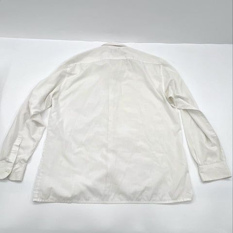 Vintage 80s Christian Dior Chemise Kids White Button Down Shirt Husky Sz 20