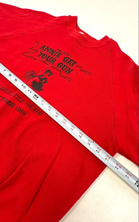 Vintage 80s Theatre Sweatshirt Lot 1987 Threepenny Opera 1989 Annie Gun Sz XL