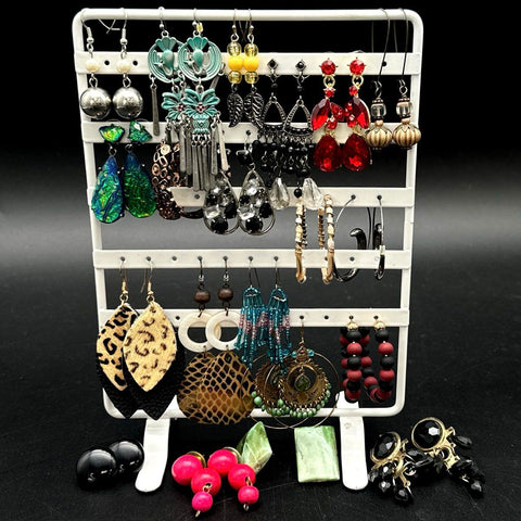 Mixed Fashion Earrings Jewelry Lot 22 Pairs Boho Ethnic Animal Print Dangles