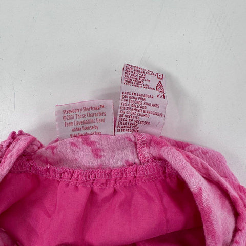 Strawberry Shortcake Girls Pink Tie Dye Embroidered Strappy Sundress Sz 18M