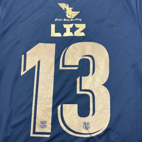 Nike FC Barcelona 20-21 Away Jersey Men's M Black Gold Rakuten Soccer LIZ 13