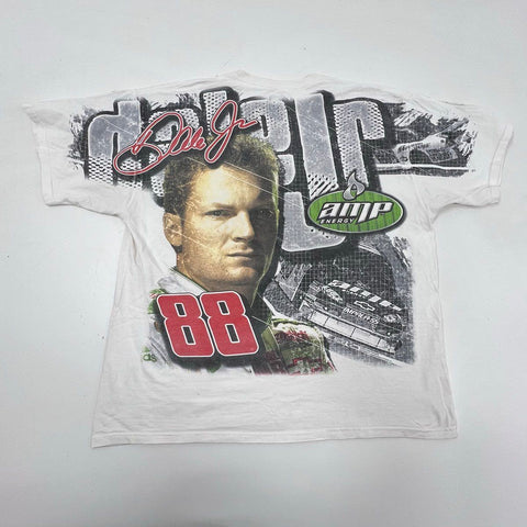 Y2K Dale Earnhardt Jr 88 Nascar AOP T-Shirt Chase Authentics AMP Energy Sz 2XL
