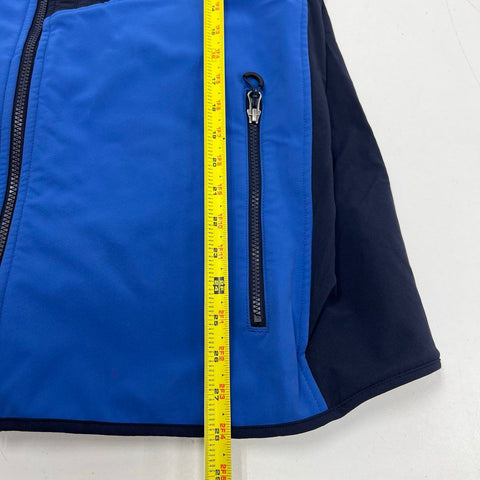 Duluth Trading Co Men's Blue Fleece Lined Softshell Vest Full Zip Colorblock XL