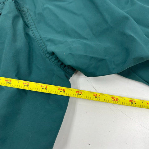 Vintage 90s LL Bean Men's Green Hooded Full Zip Nylon Windbreaker Jacket XL