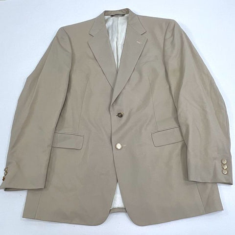 Vintage 90s Burberrys Tan Two Button Blazer Sport Coat Jacket Mens
