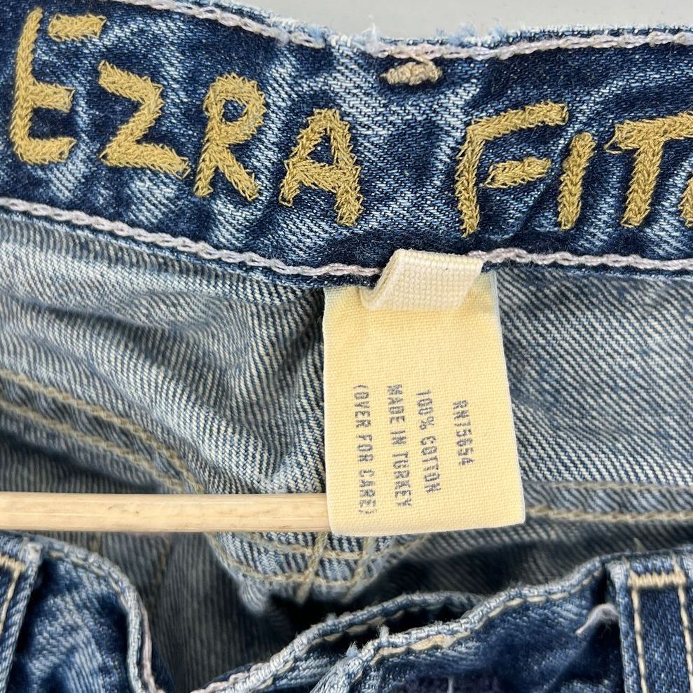 VTG Y2K Women's Ezra Fitch Blue Denim Boot Cut Low Rise Cotton Jeans - Size 27