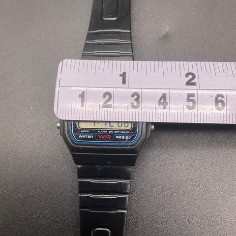Casio F-91W and F-108WH Digital Watch Lot of 2 Black Resin Running