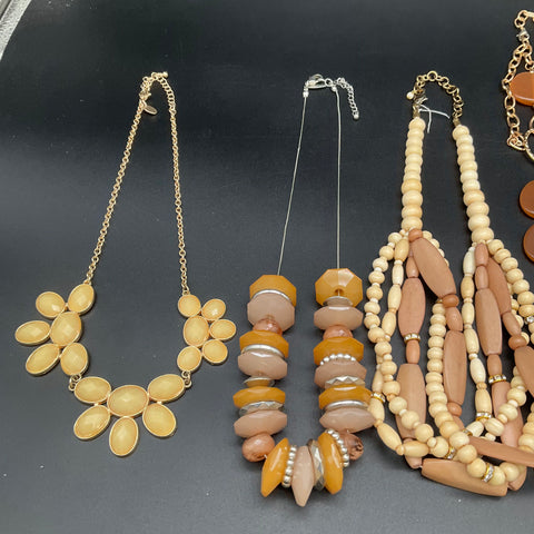 LOFT & Fashion Jewelry Necklace Lot of 9 Statement Beaded Multi-Strand Boho