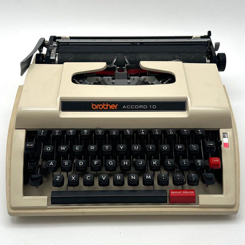 Vintage Brother Accord 10 Portable Manual Typewriter Needs Repair For Parts