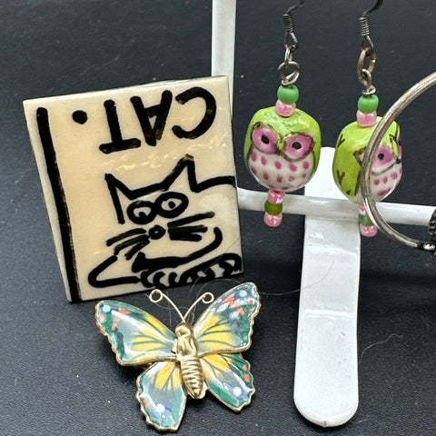 Animal Theme Jewelry Lot of 27 Lauren Conrad Lindenwold Necklaces Earrings Pins