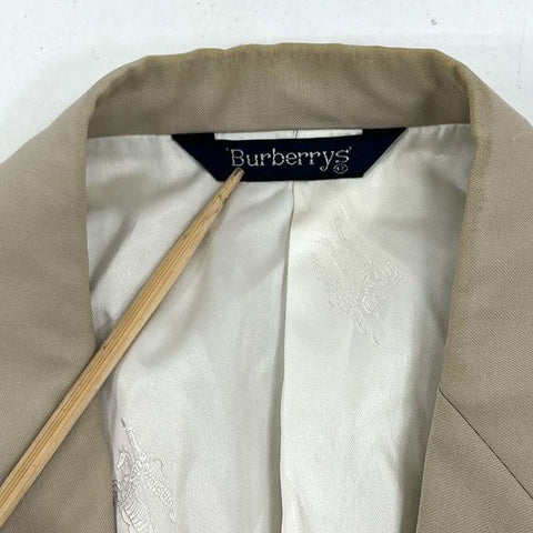 Vintage 90s Burberrys Tan Two Button Blazer Sport Coat Jacket Mens