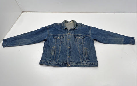 Vintage 90s AOH Ancient Order of Hibernians Denim Trucker Jacket USA Sz 2XL