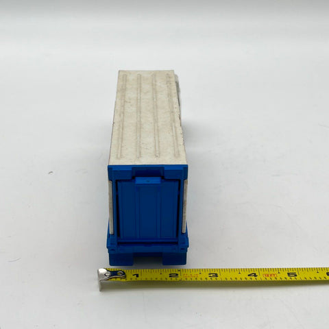 Vintage Tonka Semi Truck Tractor Trailer White Blue 10 Inch Toy Vehicle