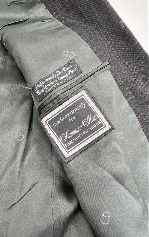 Vintage 80s Christian Dior Monsieur Men's Gray Pinstripe Blazer Jacket Sz 44L