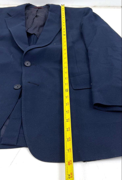 Vintage 80s Careermarx Navy Blue 2-Piece Union Made Suit Men's 44L 35W