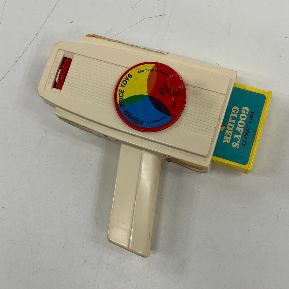 Vintage 1970s Fisher Price Movie Viewer Toy Lot Goofy Snow White Cartridges