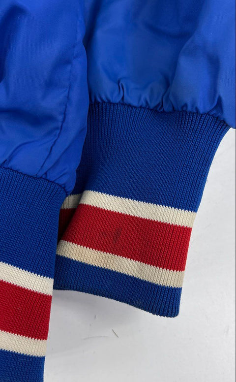 Vintage 80s Kansas Jayhawks Crimson Girls Satin Bomber Jacket Quilted Lined Sz S