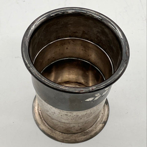 Van Bergh Quadruple Plate Collapsible Travel Cup Antique Rochester NY 752