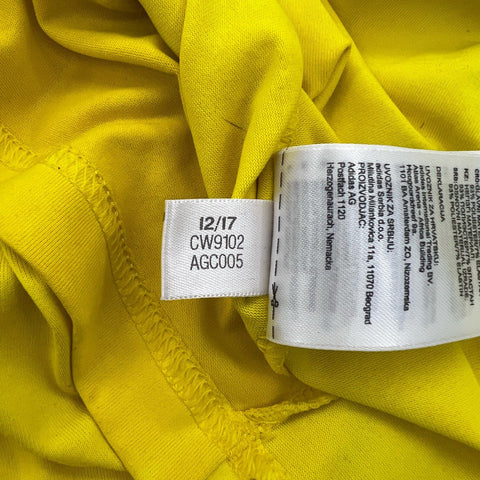 Adidas Men's Yellow Hu Holi Knit Tee T-Shirt Size M CW9102