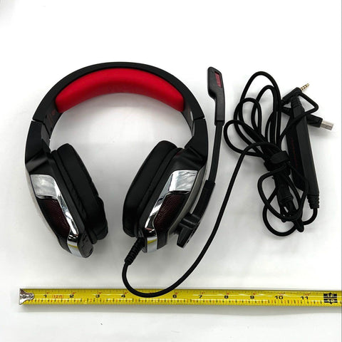 Hunterspider V-4 Pro Gaming Headset Wired Over-Ear with Microphone Tested Works
