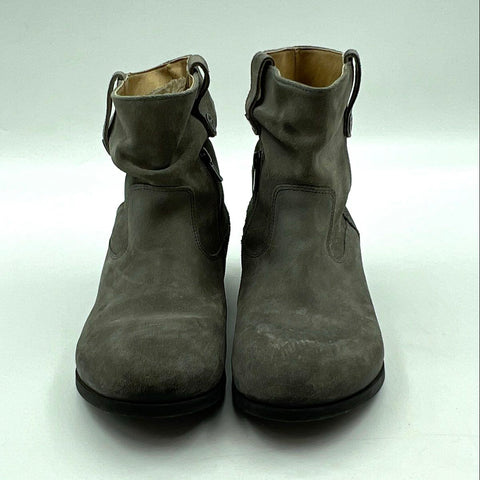 Birkenstock Stowe Grey Leather Suede Zip Ankle Boots Women's Size 39 L