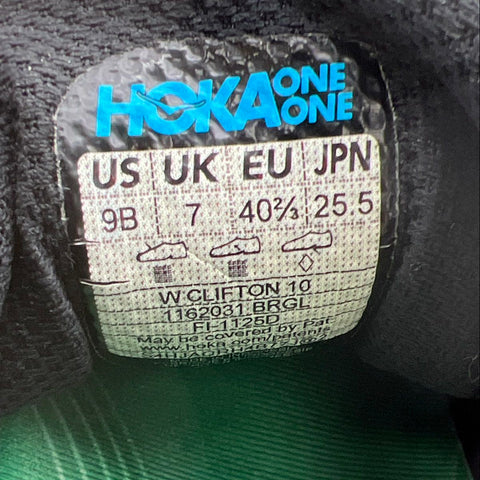 Hoka Clifton 9 Black/Rose Gold Women's Running Shoes Size 9B