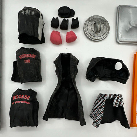 WWF Wrestling Action Figure Lot 3 Chris Jericho Chuck Palumbo Ref Accessories